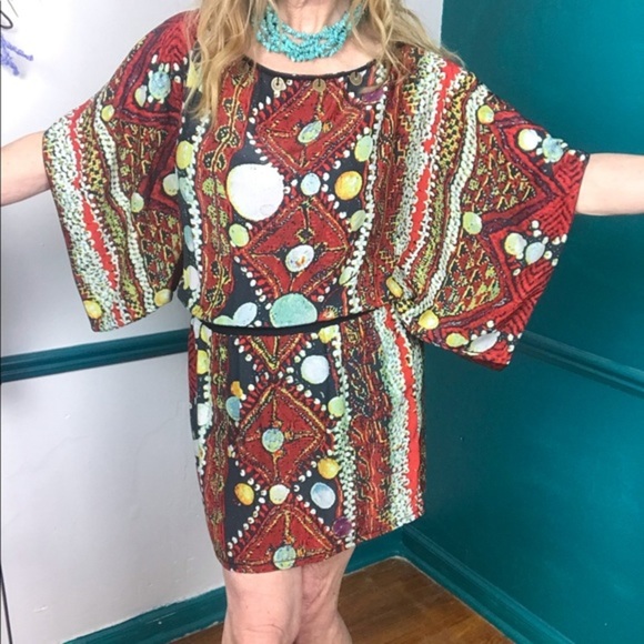 Vivienne Tam kimono sleeve print dress - Picture 2 of 8